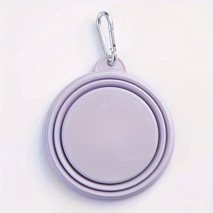 11.83oz Portable Foldable Pet Bowl – Macaron Color, Travel Silicone Bowl