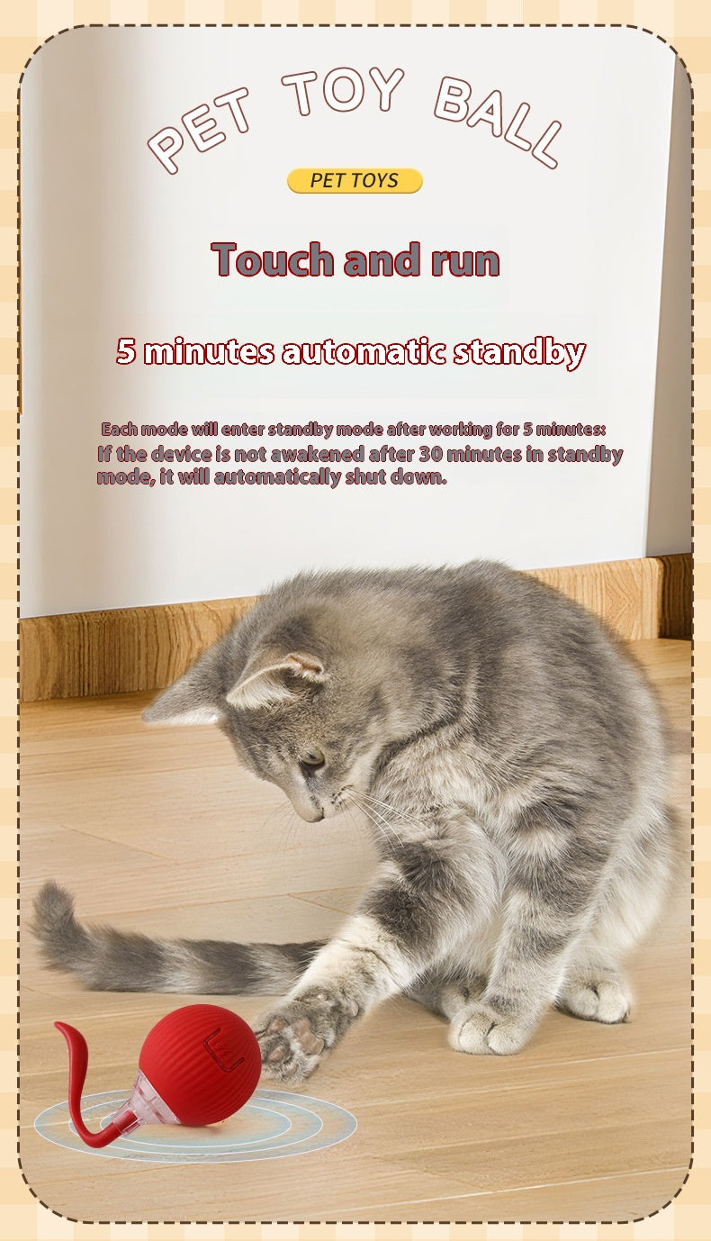 Cross-Border Hot-Selling Electric Cat Toy Automatic Teasing Cat Ball Self-Entertainment Bouncing Ball Smart Pet Toy Supplies,Cross-border Hot-selling Electric Cat Toy,Automatic Cat Teaser Ball Self-Entertainment