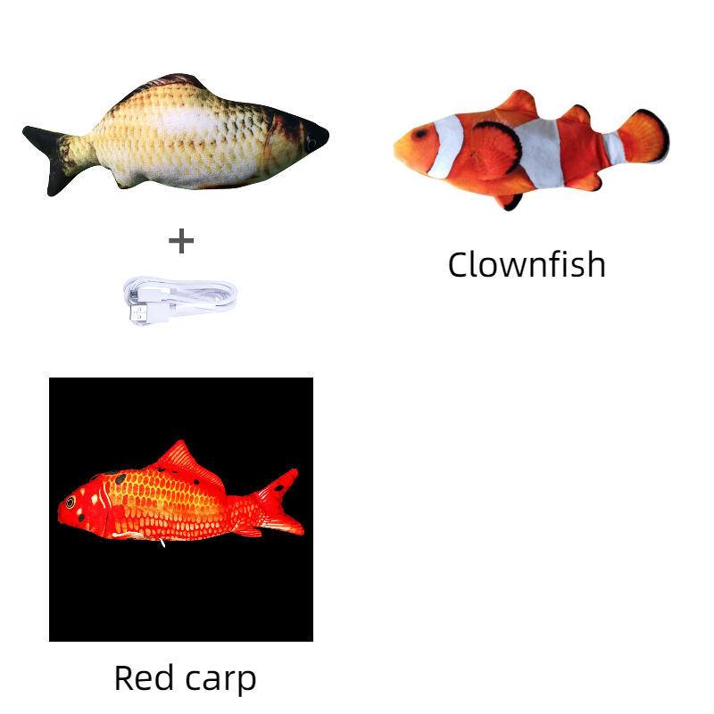 Cross-border TikTok Same Style Pet Toy Electric Simulation Fish Jumping Fish Plush Toy,Toy Electric Simulation Fish,Plush Toy