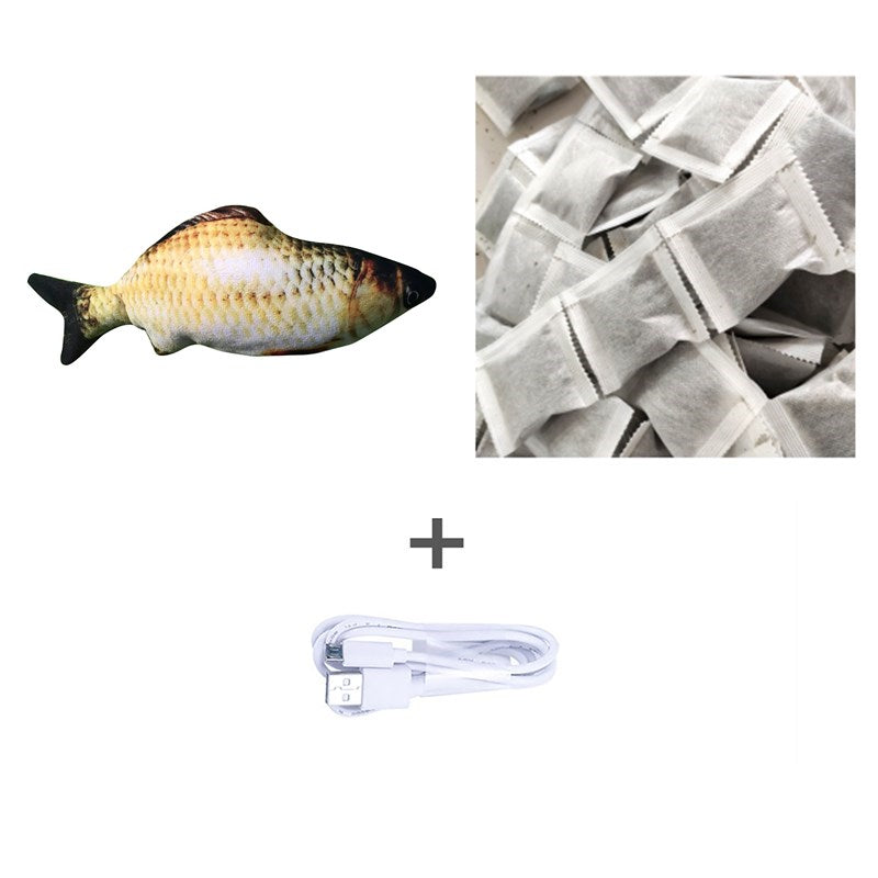 Cross-border TikTok Same Style Pet Toy Electric Simulation Fish Jumping Fish Plush Toy,Toy Electric Simulation Fish,Plush Toy