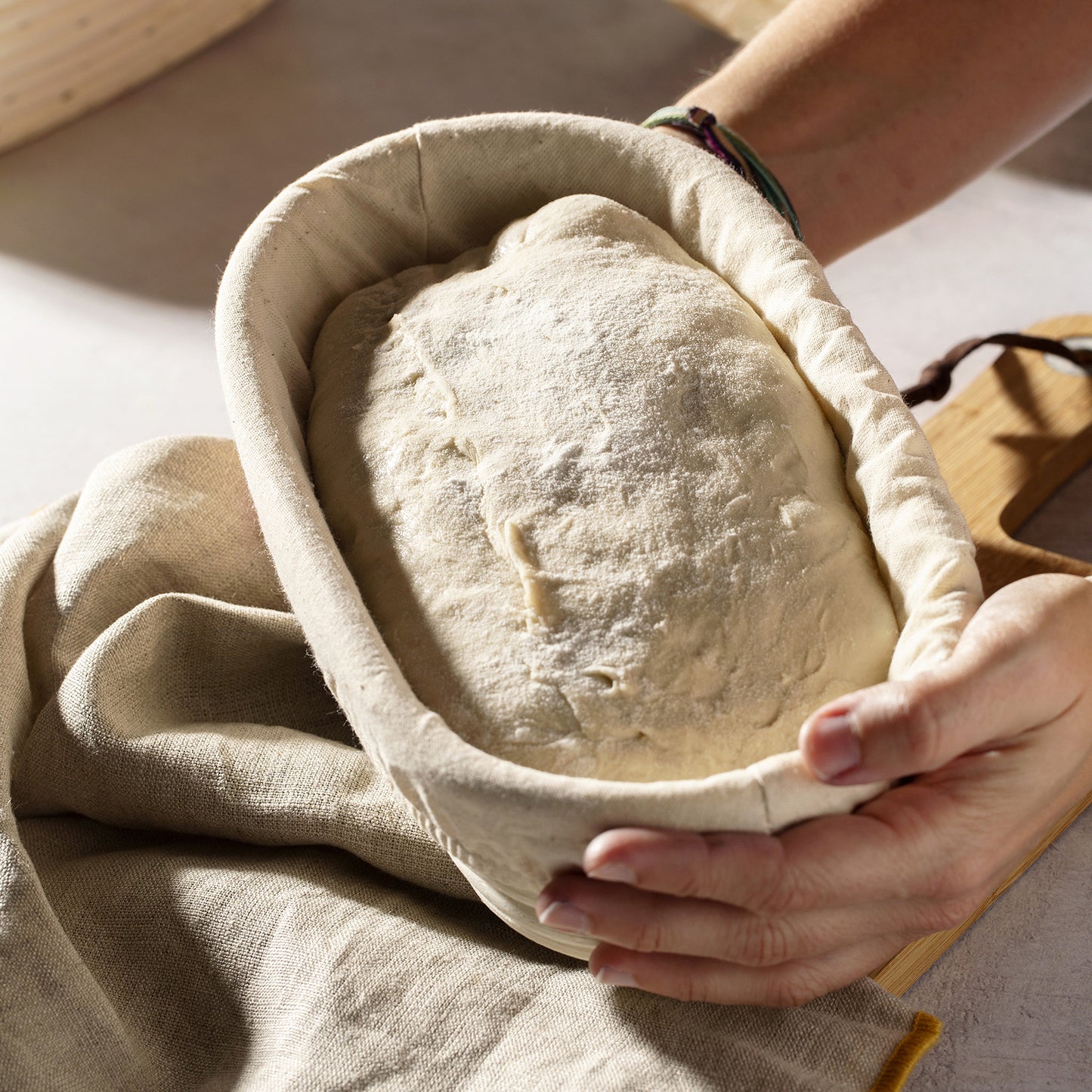 Natural rattan bread proofing basket