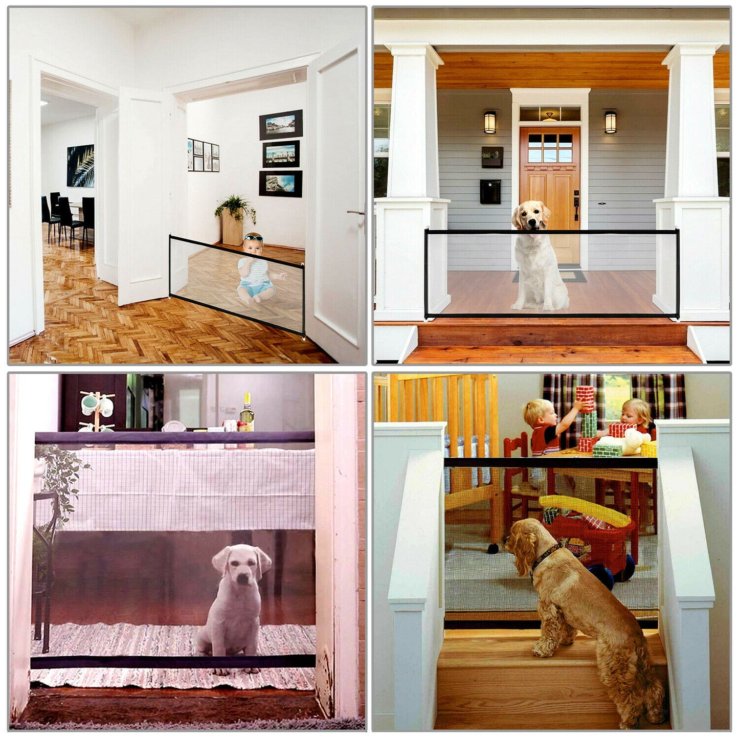 Magic Pet Gate,Mesh Dog Gate,Puppy Gates and Baby Gate,Dog Safety Fence,Pet Safety Gate Mesh Fence