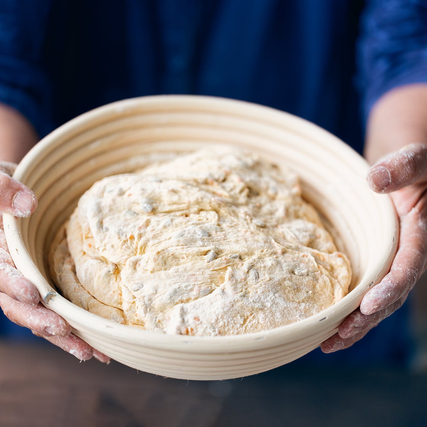 Natural rattan bread proofing basket