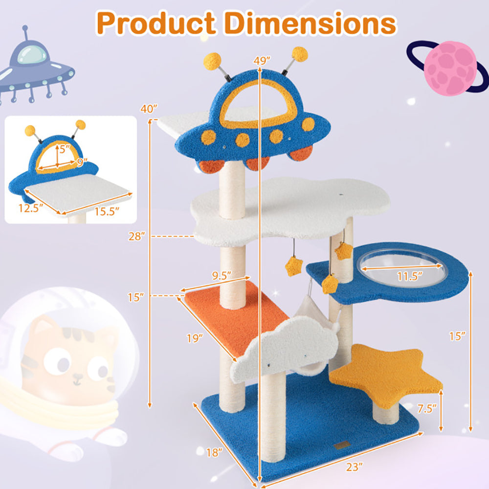 Cat Tree,Sisal Scratching Posts,7-layer cat tree