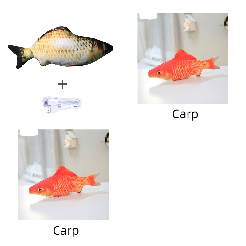 Cross-border TikTok Same Style Pet Toy Electric Simulation Fish Jumping Fish Plush Toy,Toy Electric Simulation Fish,Plush Toy