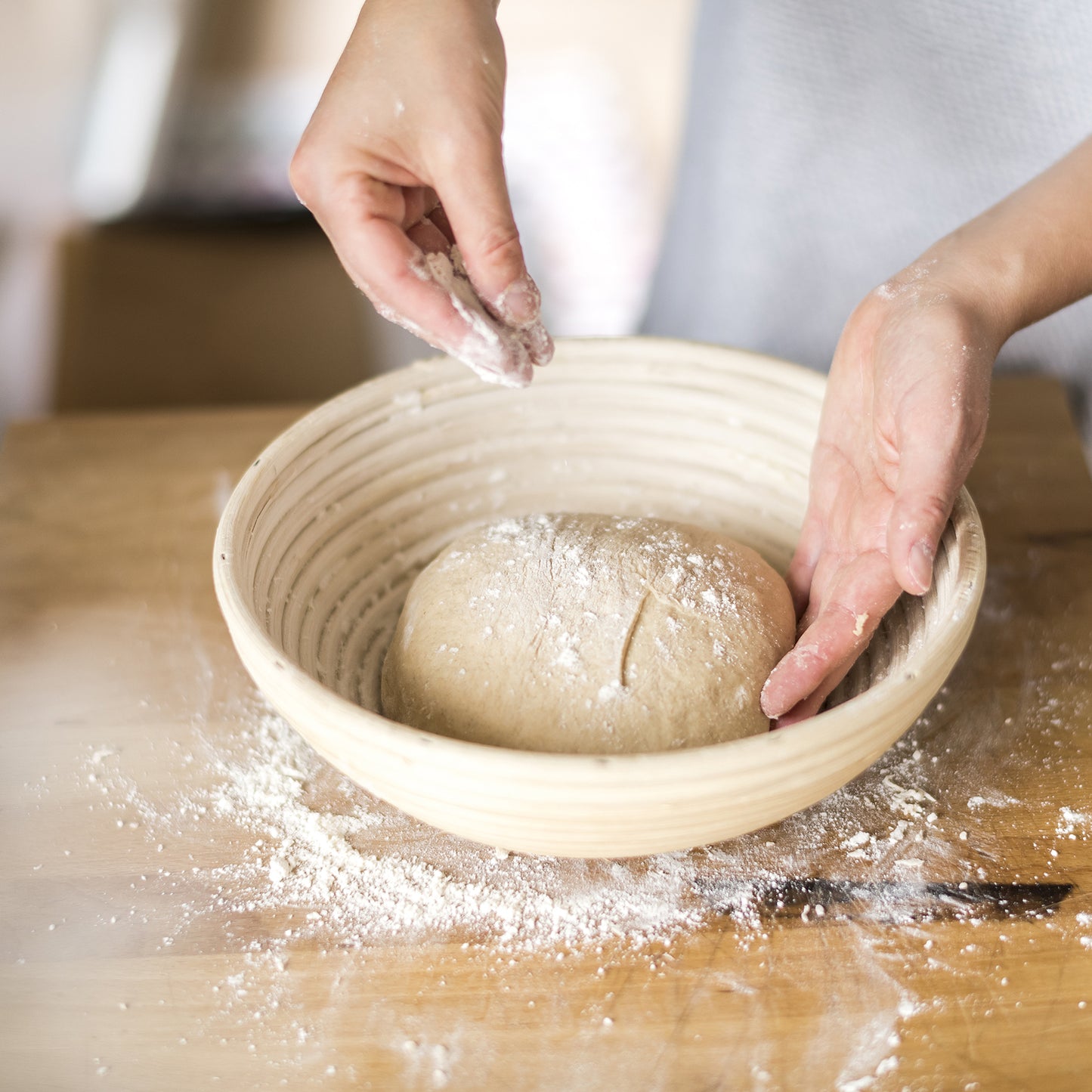 Natural rattan bread proofing basket