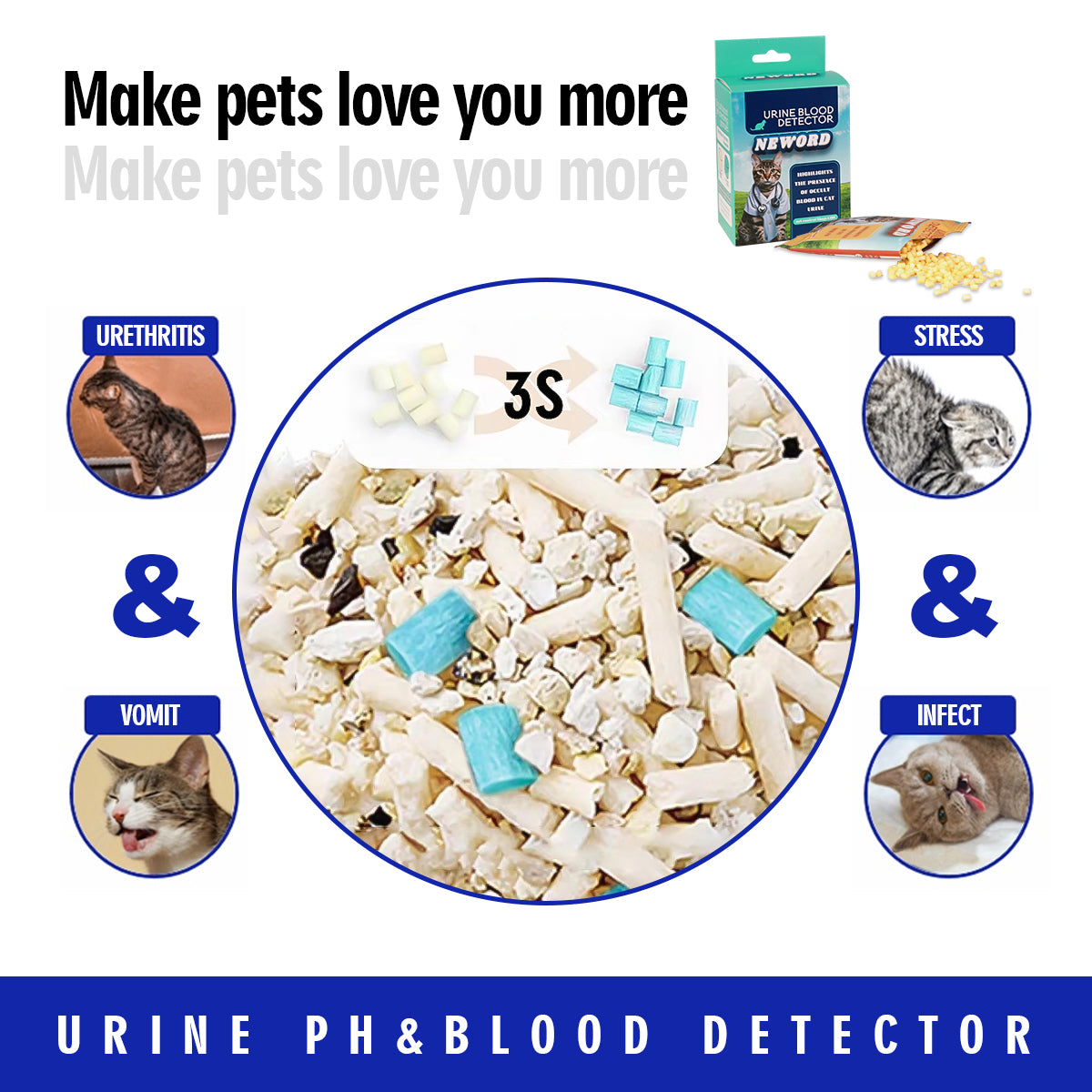 🟡 Product Title: Smart Color-Changing Cat Litter – Monitors Your Cat’s Health at Every Step