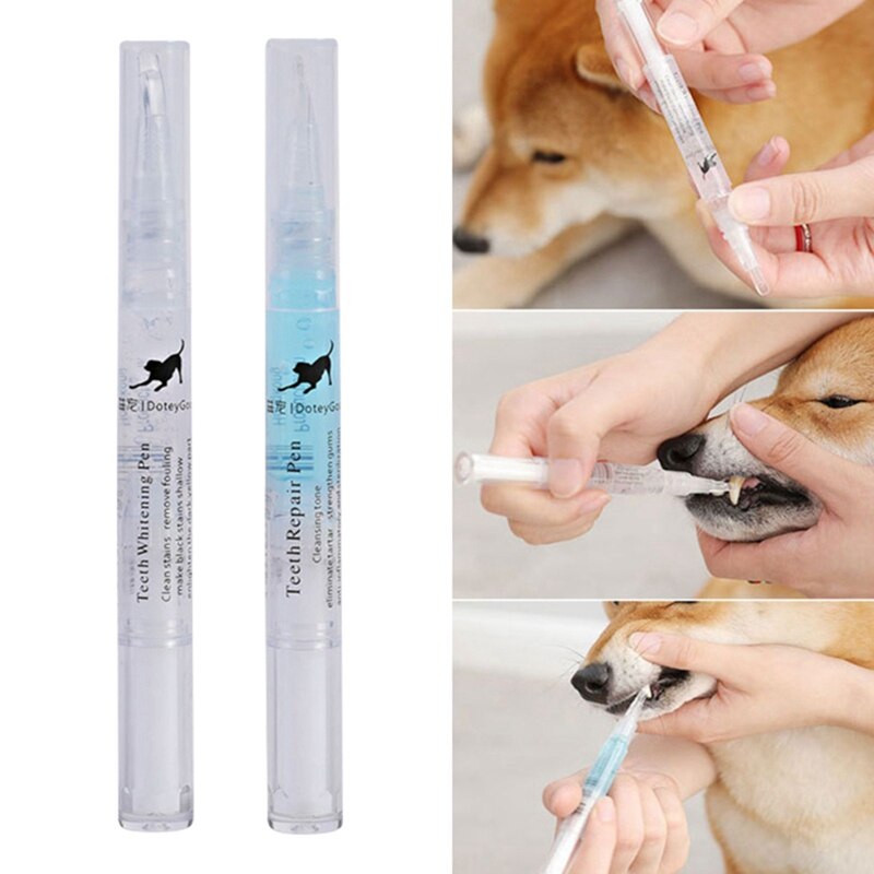 Dogs and Cats Toothbrush Pen,Pet Teeth Whitening Pen,Dog Cat Tartar Dental Calculus Cleaning Tool