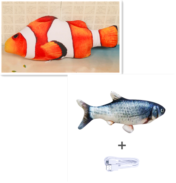 Cross-border TikTok Same Style Pet Toy Electric Simulation Fish Jumping Fish Plush Toy,Toy Electric Simulation Fish,Plush Toy
