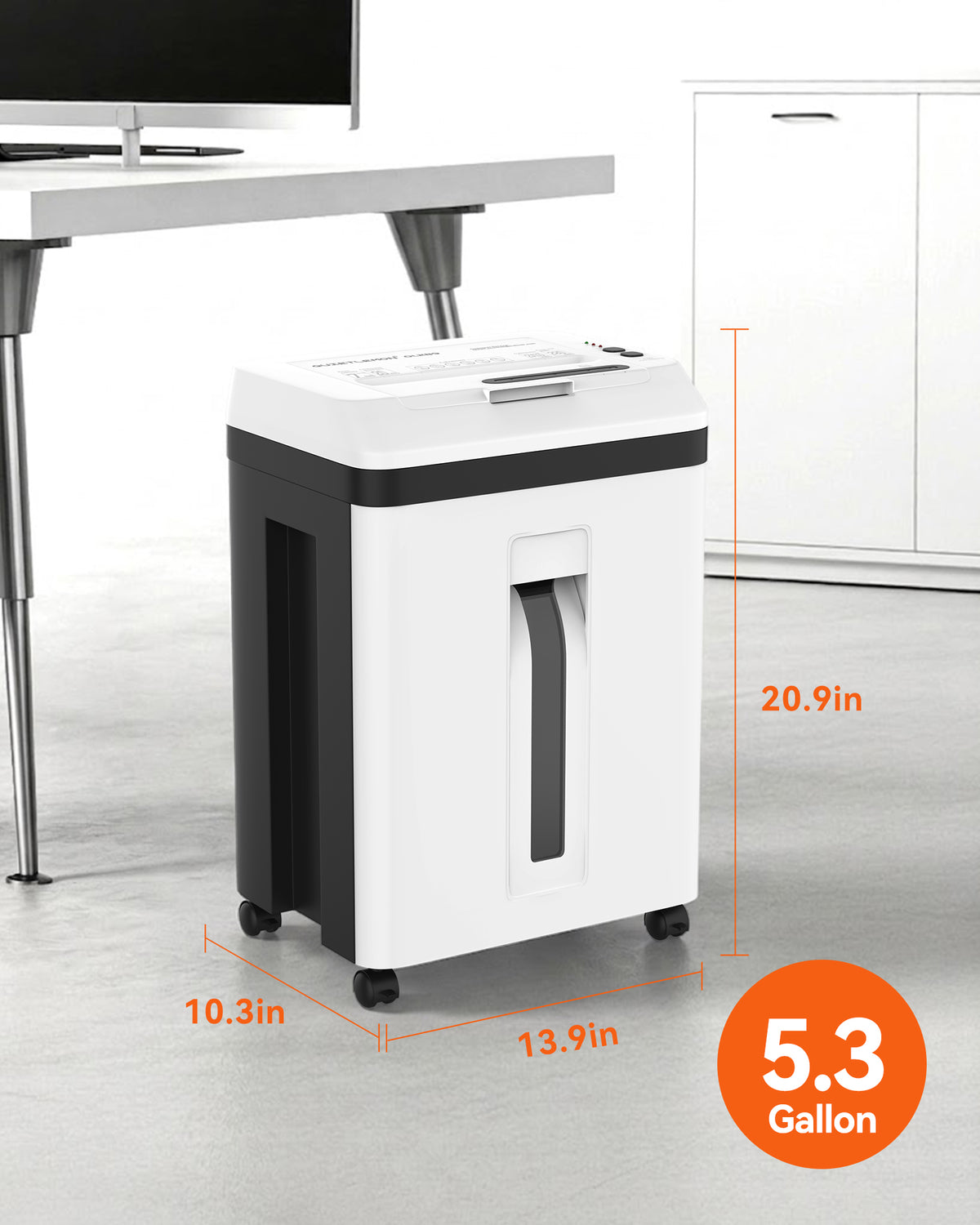 QUIETLEMON Heavy Duty Paper Shredder for Home Office, 150-Sheet Auto Feed Micro Cut Document Shredder, 5.3Gal Bin, P5 Security, Shreds Paper, Credit Card, CDs, Clips & Staples