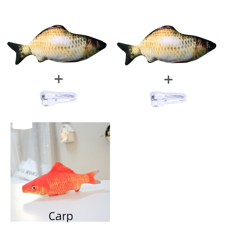 Cross-border TikTok Same Style Pet Toy Electric Simulation Fish Jumping Fish Plush Toy,Toy Electric Simulation Fish,Plush Toy
