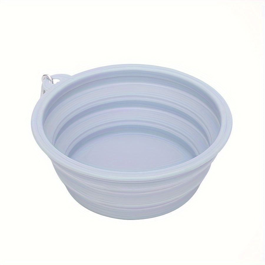 11.83oz Portable Foldable Pet Bowl – Macaron Color, Travel Silicone Bowl