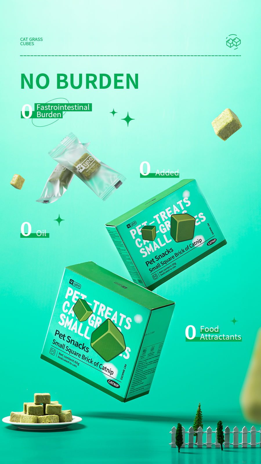 Cat grass , small,brick