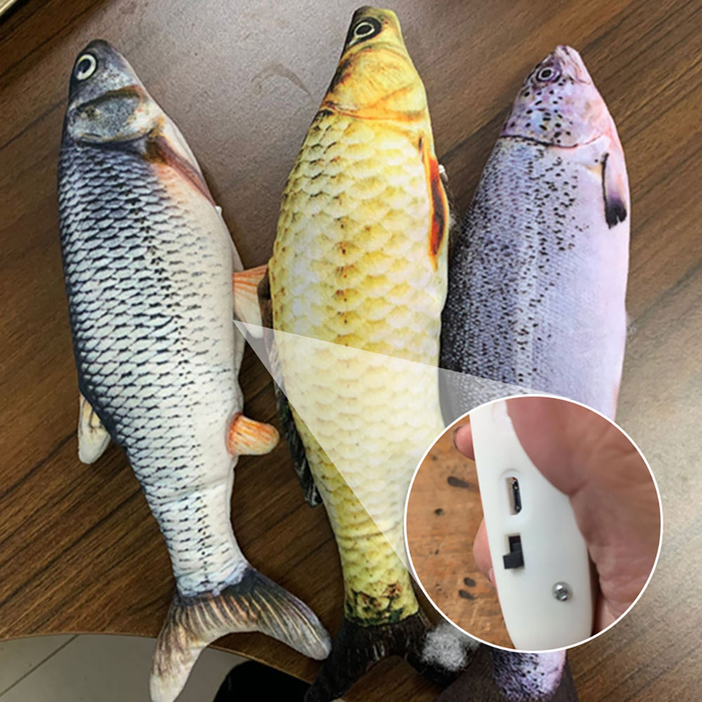 Cross-border TikTok Same Style Pet Toy Electric Simulation Fish Jumping Fish Plush Toy,Toy Electric Simulation Fish,Plush Toy