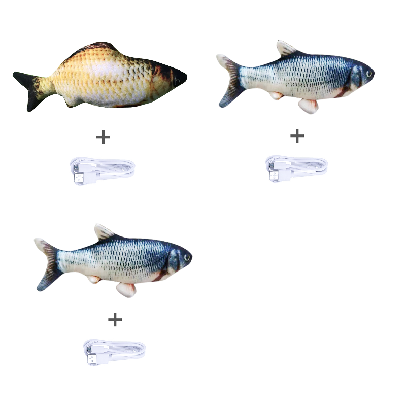 Cross-border TikTok Same Style Pet Toy Electric Simulation Fish Jumping Fish Plush Toy,Toy Electric Simulation Fish,Plush Toy