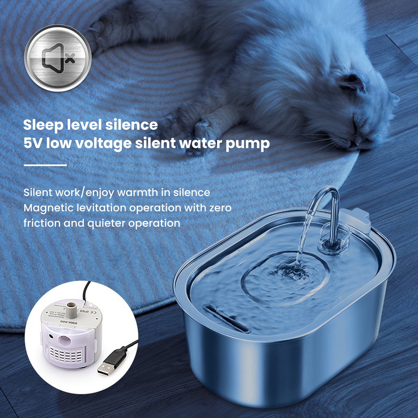 Indoor Pet Drinking Fountain - For Cats and Dogs