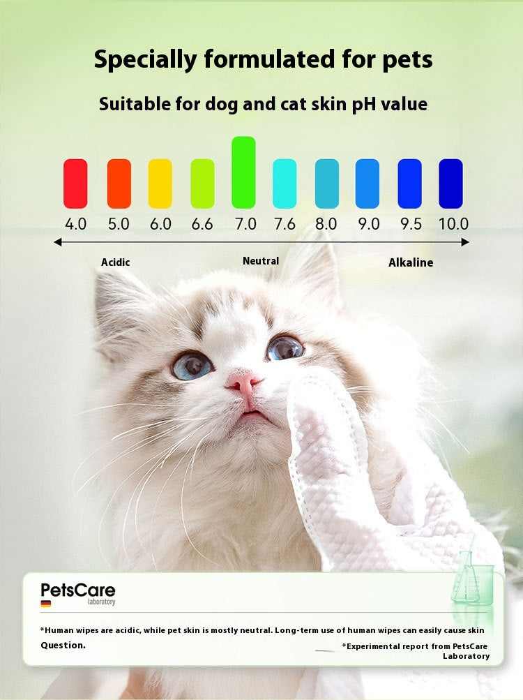Pet No-Wash Cleaning Gloves Dog Bath Deodorizing Cat Puppy Kitten Dry Cleaning Cleaning Wipes Supplies6Piece,Pet,Bath