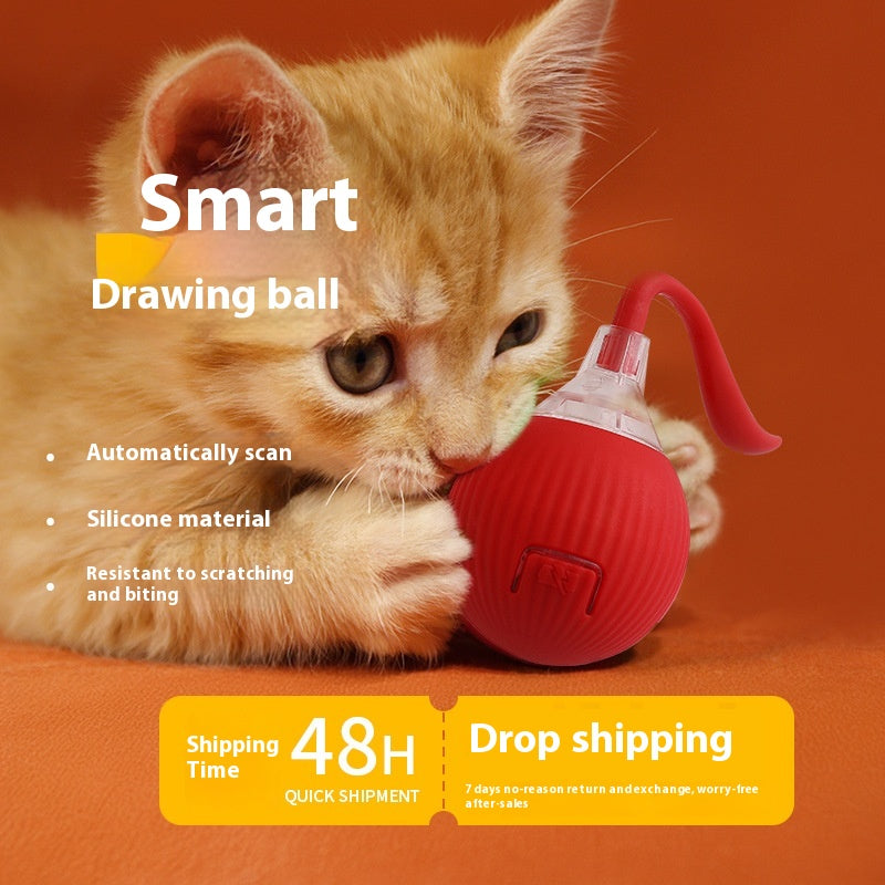 Cross-Border Hot-Selling Electric Cat Toy Automatic Teasing Cat Ball Self-Entertainment Bouncing Ball Smart Pet Toy Supplies,Cross-border Hot-selling Electric Cat Toy,Automatic Cat Teaser Ball Self-Entertainment