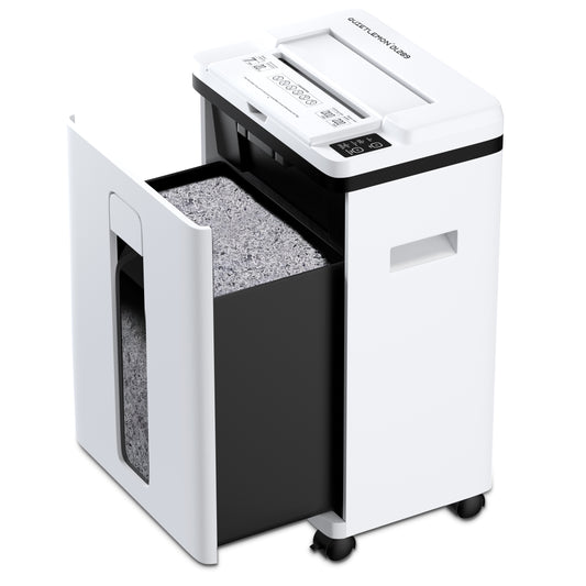 QUIETLEMON 200-Sheet Auto Feed Paper Shredder, Heavy Duty Micro Cut Shredders, 40 Min Non-Stop, P-5 Ultra Security Commercial Shredder for Home Office,5.8 Gal Bin, <60 dB
