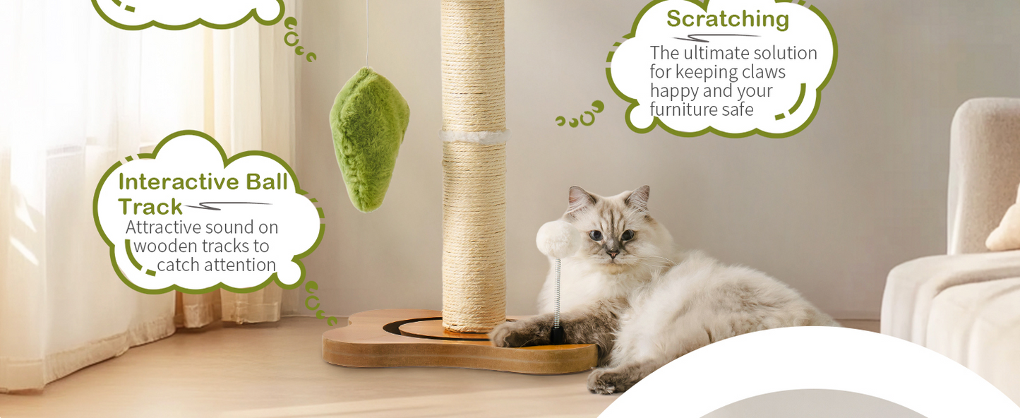 ROBOTIME,Mewoo,at Scratching Post,Small Cat Tower