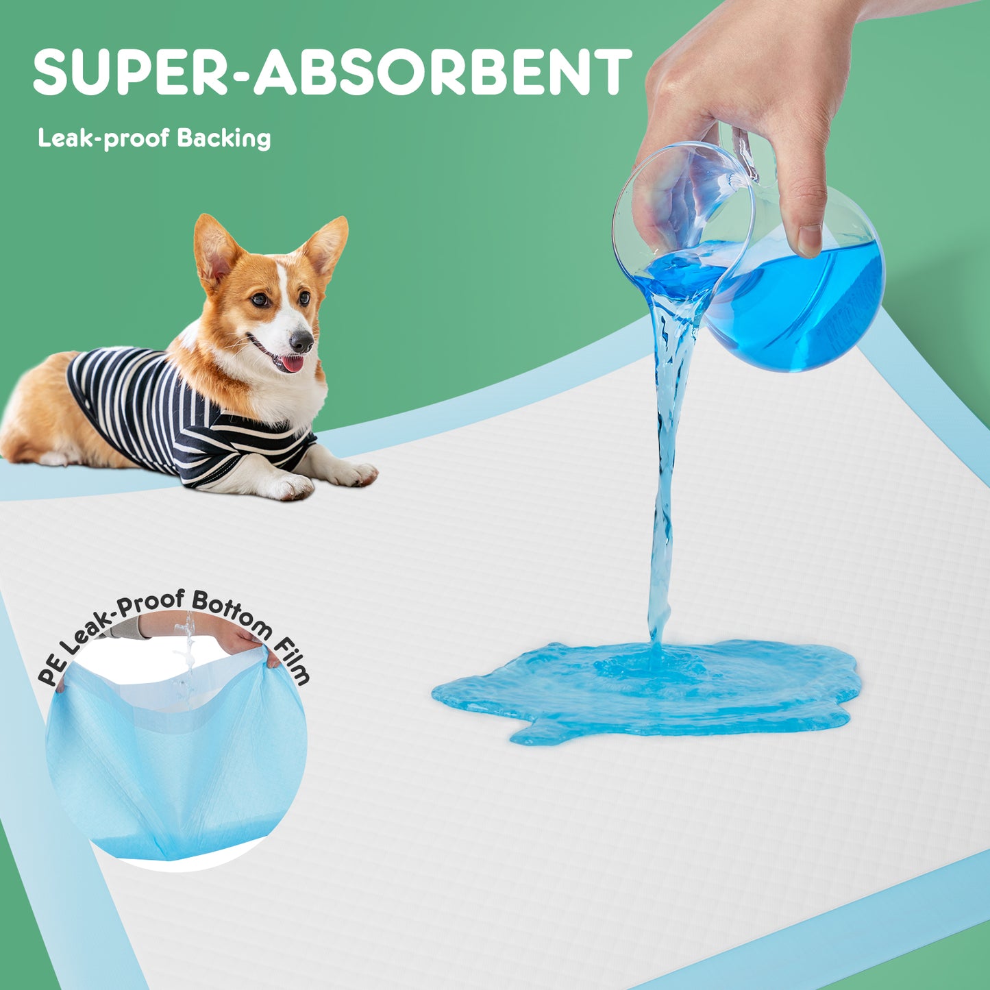 Puppy Pads, Leak-proof ,Quick-drying Disposable Dog, Pads, Absorbent Dog Pee Pads