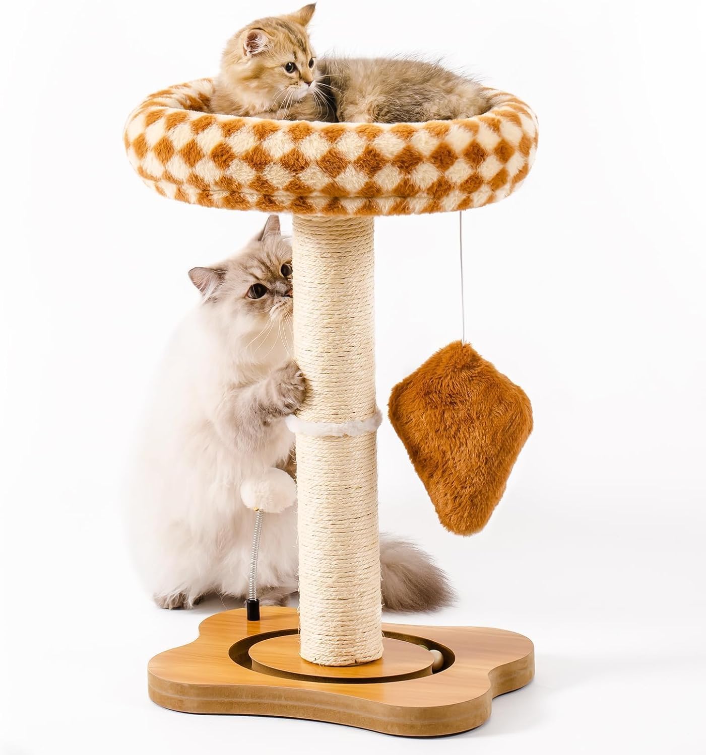 ROBOTIME ,MEWOOFUN,Cat Scratching Post With Bed