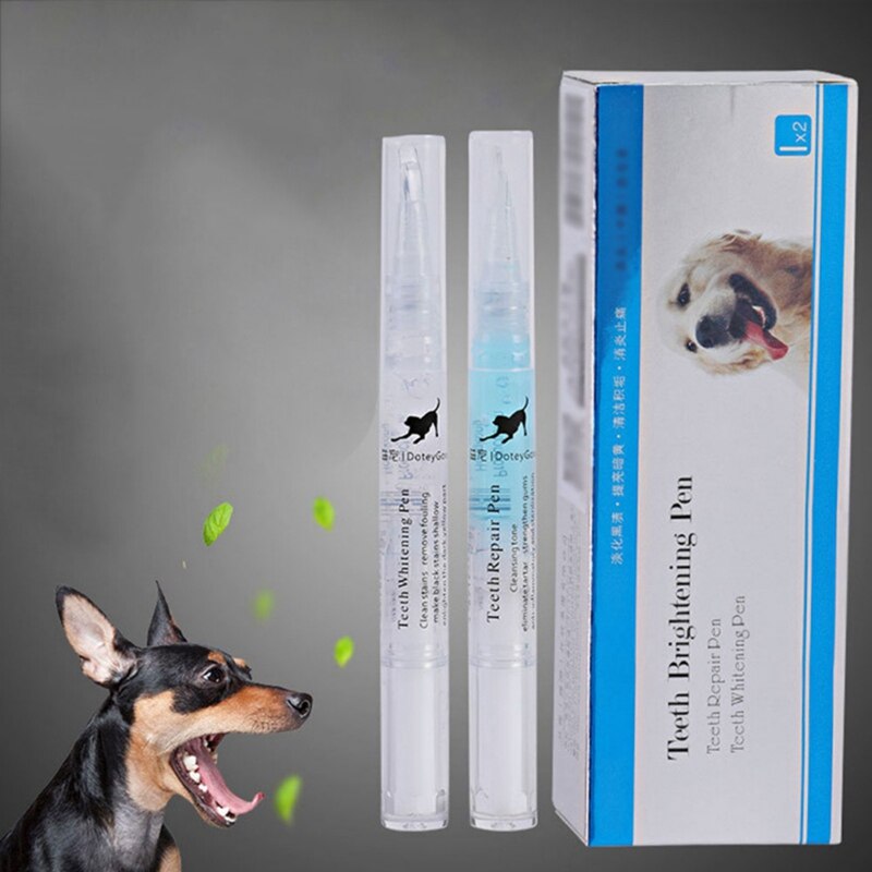 Dogs and Cats Toothbrush Pen,Pet Teeth Whitening Pen,Dog Cat Tartar Dental Calculus Cleaning Tool