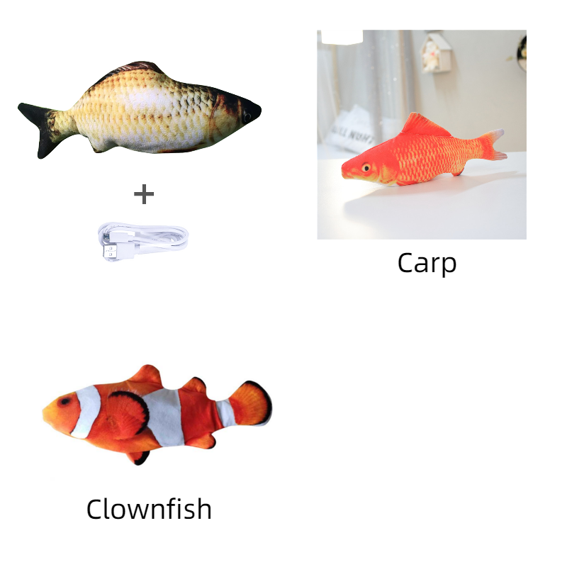 Cross-border TikTok Same Style Pet Toy Electric Simulation Fish Jumping Fish Plush Toy,Toy Electric Simulation Fish,Plush Toy