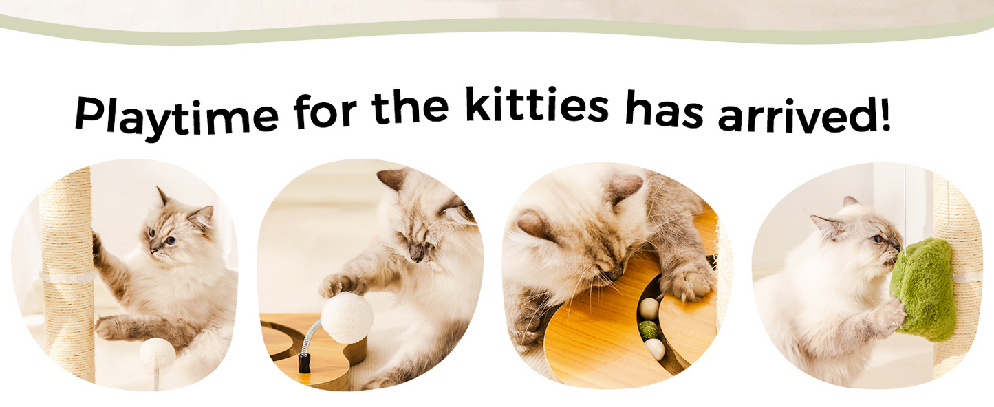 ROBOTIME,Mewoo,at Scratching Post,Small Cat Tower