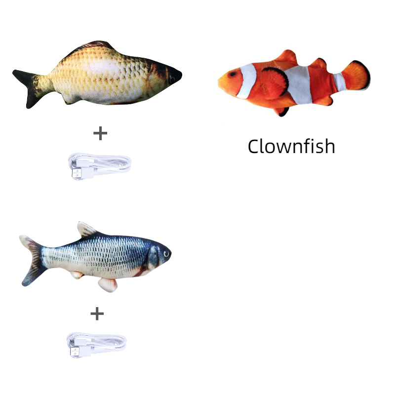 Cross-border TikTok Same Style Pet Toy Electric Simulation Fish Jumping Fish Plush Toy,Toy Electric Simulation Fish,Plush Toy