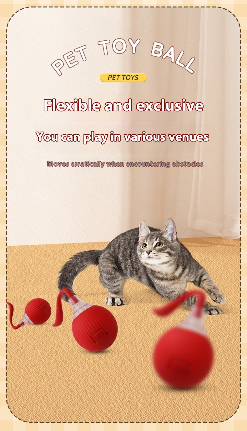 Cross-Border Hot-Selling Electric Cat Toy Automatic Teasing Cat Ball Self-Entertainment Bouncing Ball Smart Pet Toy Supplies,Cross-border Hot-selling Electric Cat Toy,Automatic Cat Teaser Ball Self-Entertainment