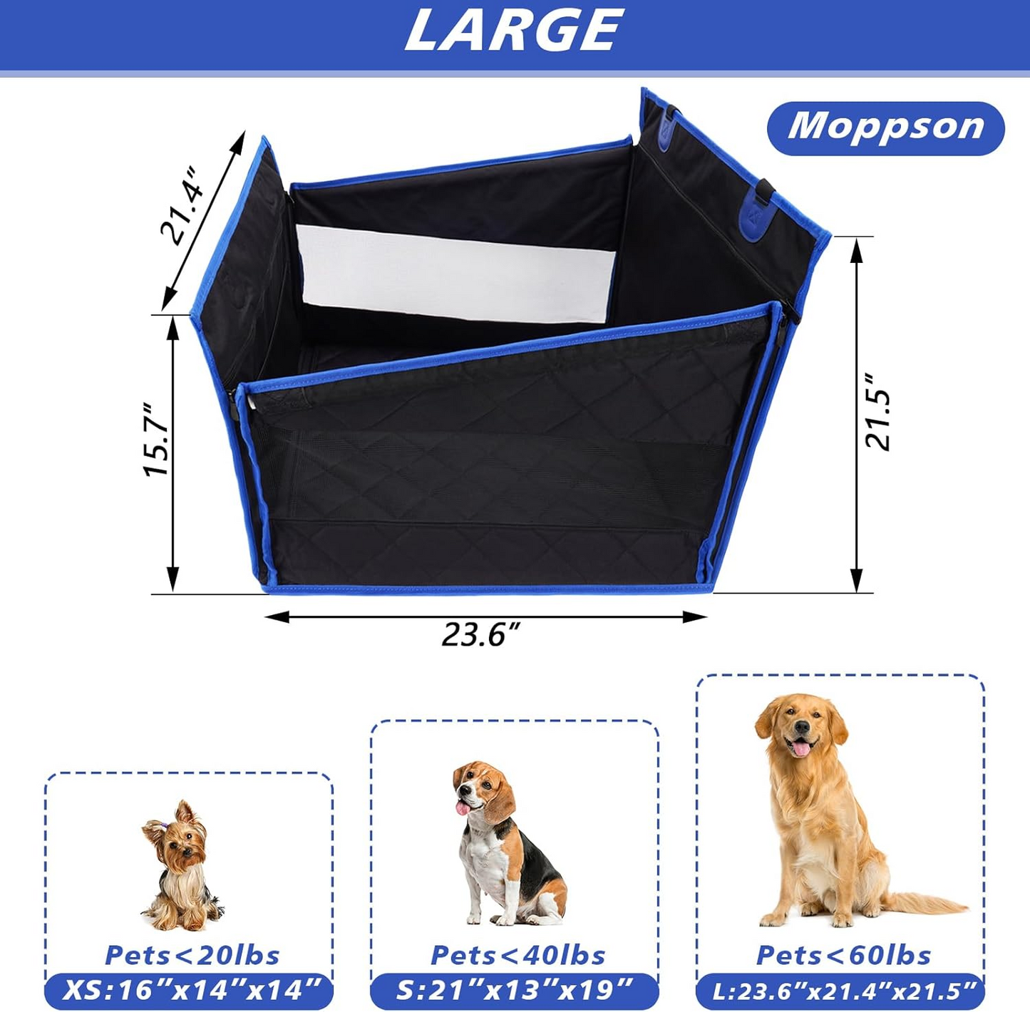 Large Dog Car Seat, Waterproof Fabric , Car Dog Hammock