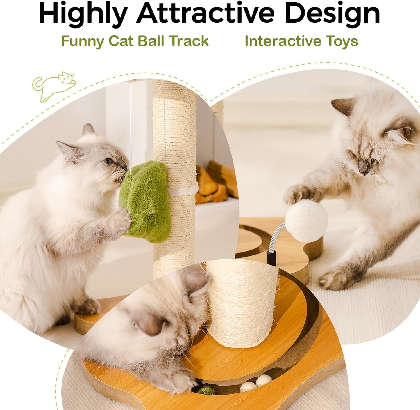 ROBOTIME,Mewoo,at Scratching Post,Small Cat Tower