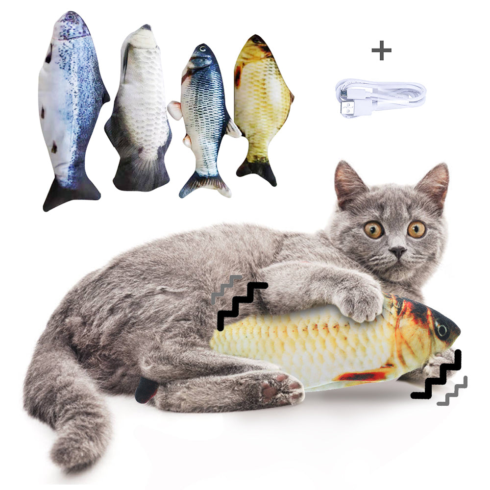 Cross-border TikTok Same Style Pet Toy Electric Simulation Fish Jumping Fish Plush Toy,Toy Electric Simulation Fish,Plush Toy