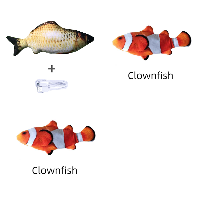 Cross-border TikTok Same Style Pet Toy Electric Simulation Fish Jumping Fish Plush Toy,Toy Electric Simulation Fish,Plush Toy