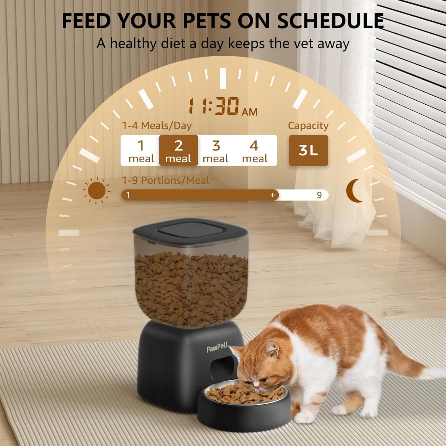 Next-Gen Smart Cat Feeding System – Dual Power Backup, Portion Control & Personalized Voice