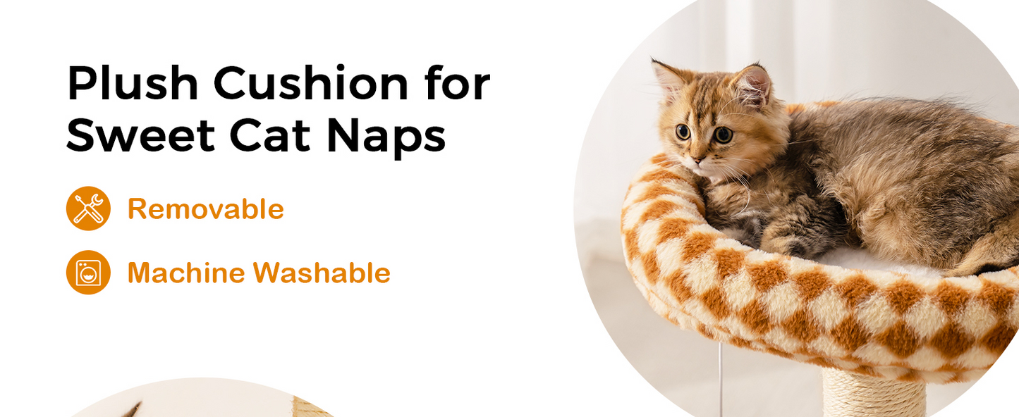 ROBOTIME ,MEWOOFUN,Cat Scratching Post With Bed