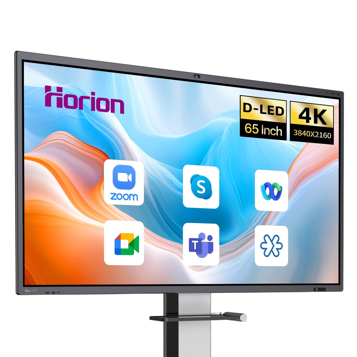 Horion 65-inch Smart Board 4k Interactive Display Digital Whiteboard with 48MP Camera Android 13 All in One 50-Point Multi-Touch Electronic Smart White Board for Office Classroom (with Wall Mount)