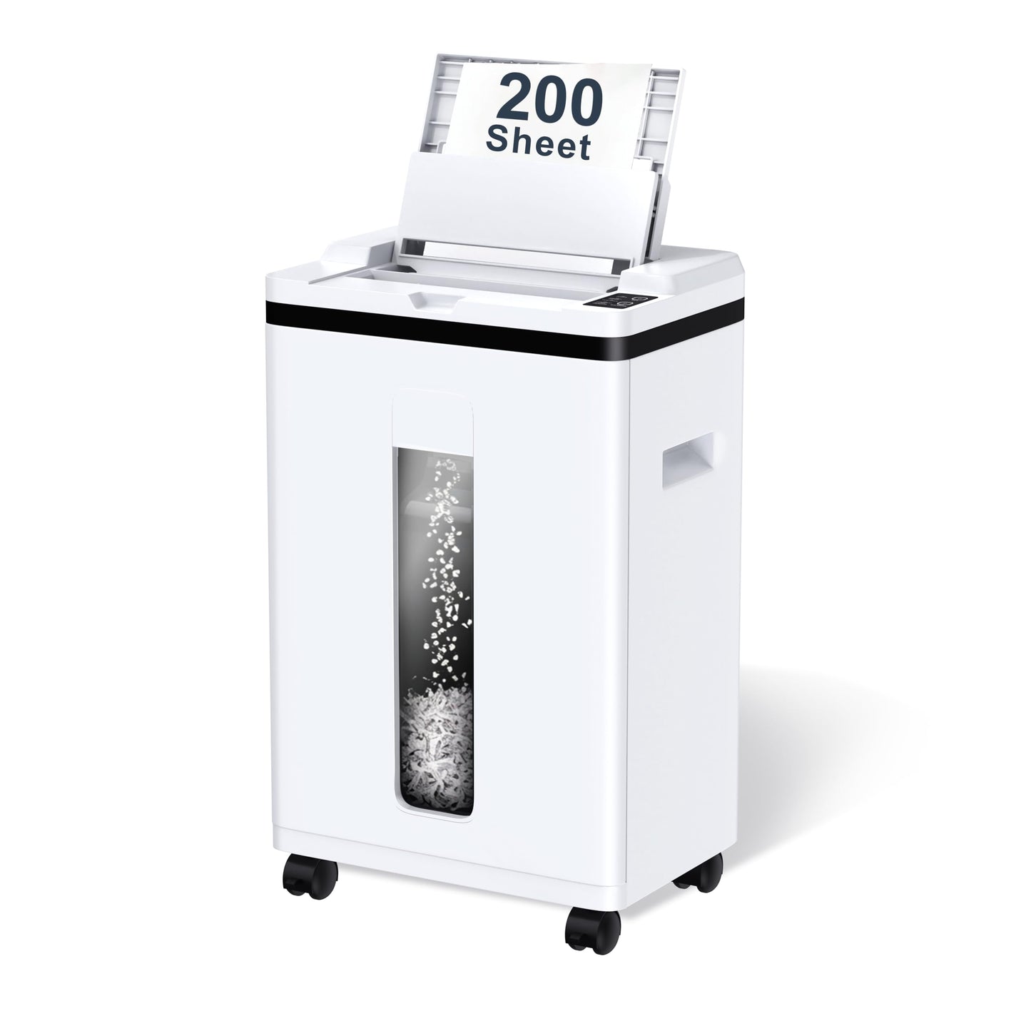 QUIETLEMON 200-Sheet Auto Feed Paper Shredder, Heavy Duty Micro Cut Shredders, 40 Min Non-Stop, P-5 Ultra Security Commercial Shredder for Home Office,5.8 Gal Bin, <60 dB