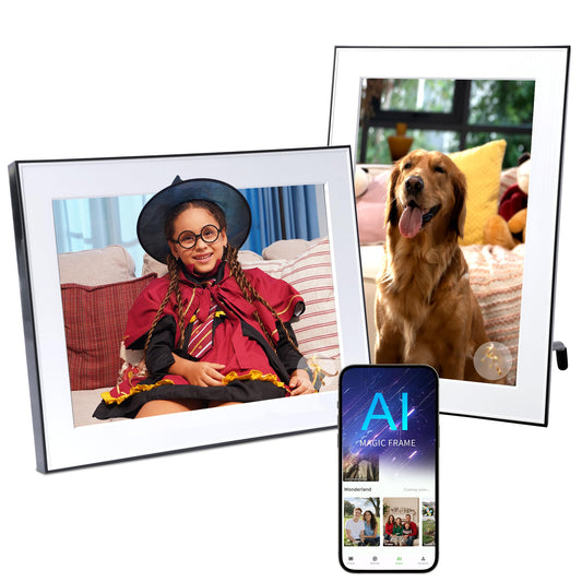 Homture 10.1in AI Magic Frame, WIFI Digital Picture Frame, Old Photo Alive,Unlimited & Free Cloud Storage Present for Mom Mother's Day