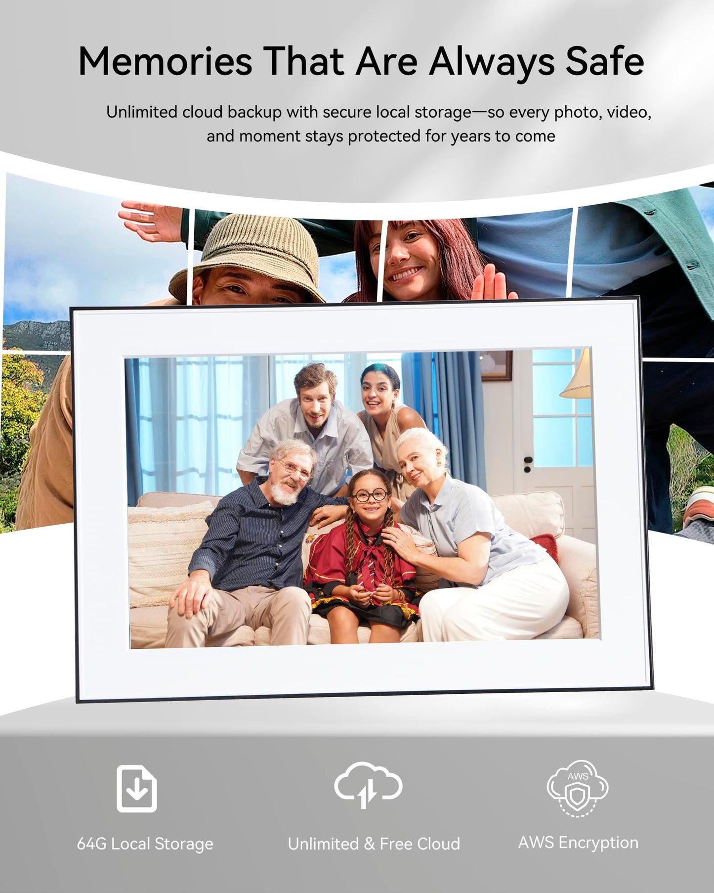 Homture 10.1in AI Magic Frame, WIFI Digital Picture Frame, Old Photo Alive,Unlimited & Free Cloud Storage Present for Mom Mother's Day