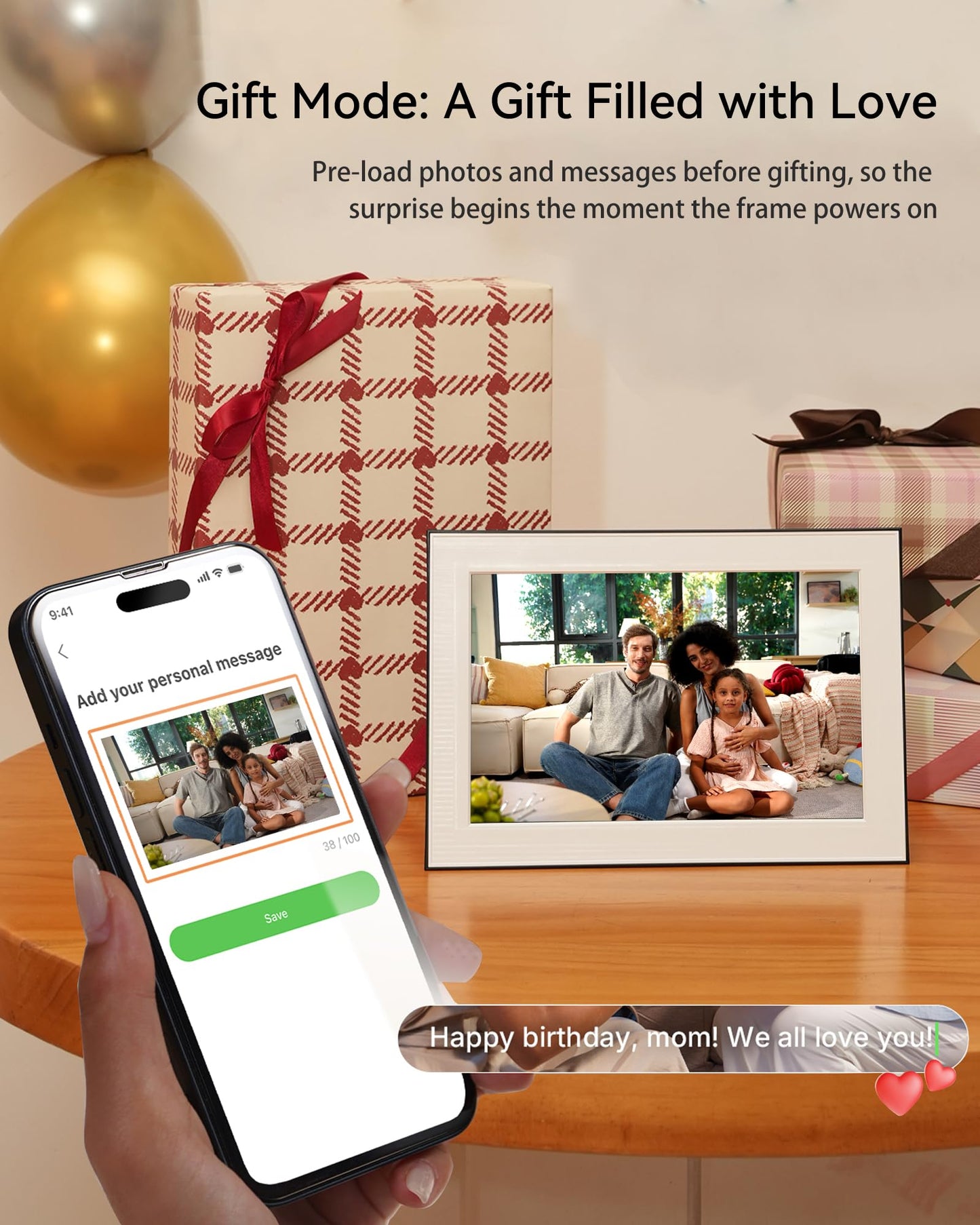 Homture 10.1in AI Magic Frame, WIFI Digital Picture Frame, Old Photo Alive,Unlimited & Free Cloud Storage Present for Mom Mother's Day